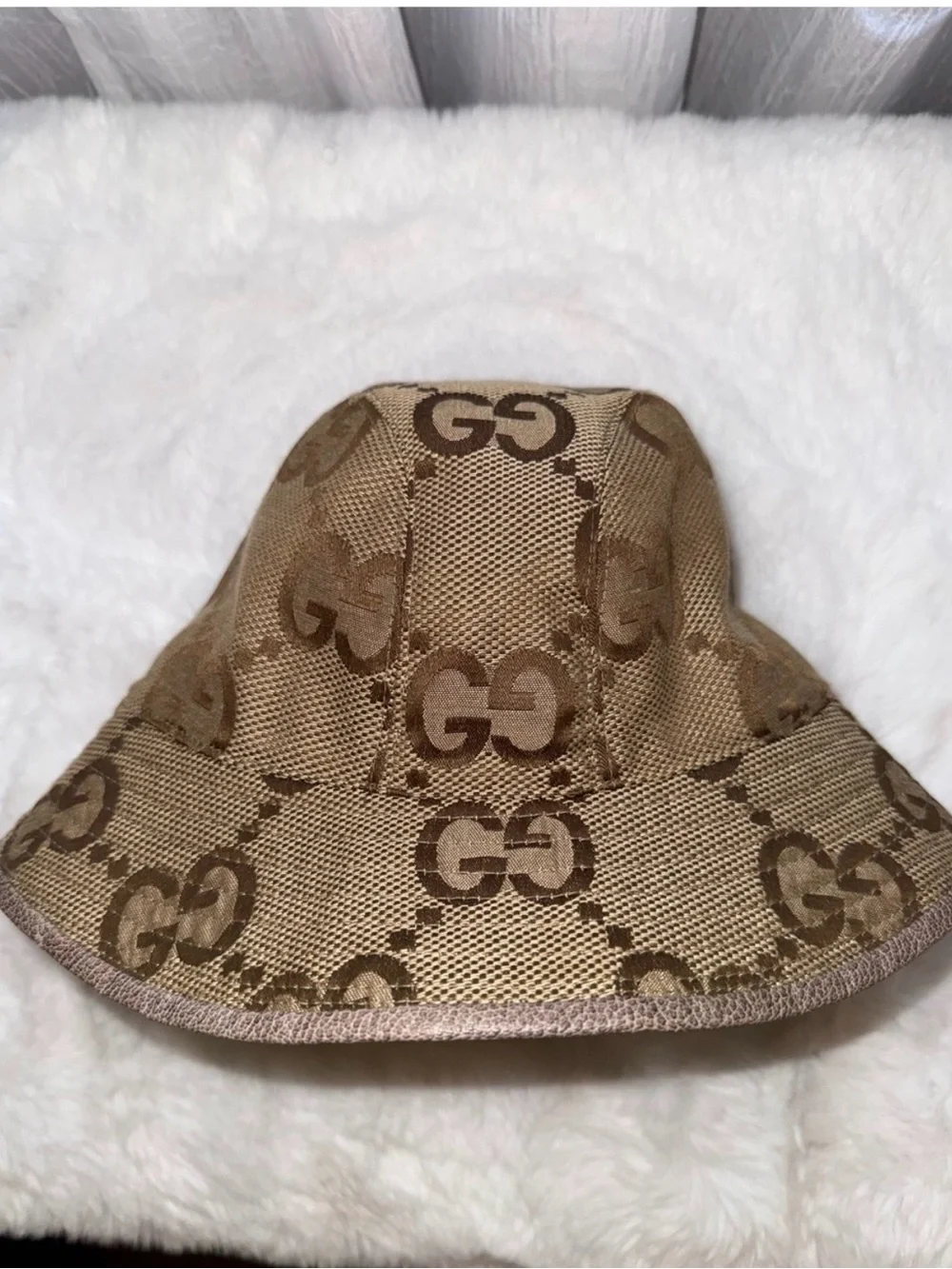 Gucci Brown Monogram Bucket Hat